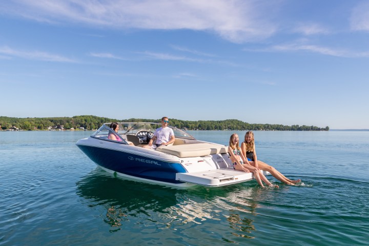 a small boat in a body of water